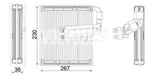 Air conditioner evaporator CMA C40/XC40/Polestar 2