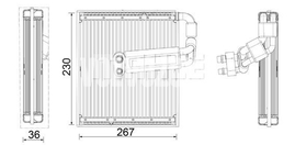 Air conditioner evaporator CMA C40/XC40/Polestar 2