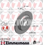 Rear brake disc (288mm) P80 S70/V70(XC) with AWD (new type)