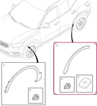 Rear fender widener right CMA C40/XC40