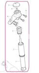 Rear shock absorber SPA V90 XC (7D0E, 7D0C)