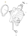 Vacuum pump (brake system) gasket 5 cylinder diesel engines 2.4D/D3/D4/D5 P1/P2/P3