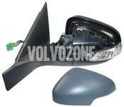 Outside mirror left P3 (-2011) S80 II/V70 III (bulb in indicator) driver side, manually foldable, without illumination, without memory
