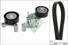 Auxiliary belt kit 4 cylinder gasoline engines with Twin Engine 2.0 T6/T8/Polestar SPA
