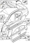 Clip windscreen trim - A pillar P2 S60/V70 II/XC70 II