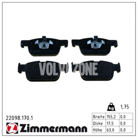 Front brake pads (296/322mm diameter) SPA S60 III/V60 II(XC) S90 II/V90 II(XC) XC60 II