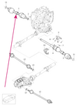 AXLE SHAFT, EXCH Left Volvo 36012055 // AWF8G45 FWD/AWD, AWF8G55 AWD