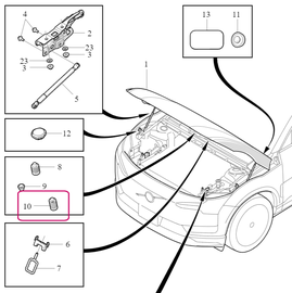 Bonnet Bump STOP Volvo 80000487 (OEM)