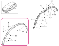 Front FENDER WIDENER Right Volvo 80001683