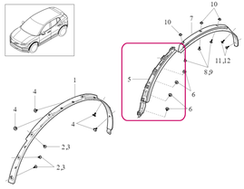 Rear MUDGUARD WIDENER Front Right Volvo 80001686 (OEM)