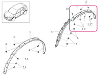 Rear MUDGUARD WIDENER Rear Right Volvo 80001690
