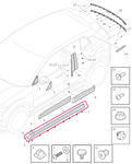 SILL MOULDING Right Volvo 80001695