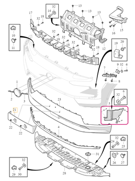Bumper BRACKET Outer Left Volvo 80001775 (OEM)