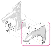 FRONT FENDER Right Volvo 80009029
