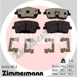 Front brake pads (322mm diameter) CMA XC40