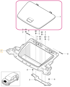FRONT TRUNK CONTAINER Hatch / Cover Volvo 80017292 (OEM)