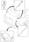 Tailgate drive unit SPA V60 II(XC) - open only up tp 3/4