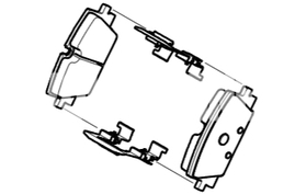 Rear BRAKE PAD KIT Volvo 32302586 (OEM)