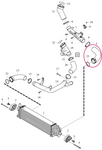 Hose from intercooler to pipe directing to throttle body 4 cylinder engines (2014-) 2.0 D3/D4/D5, 2.0 T4/T5/T6 SPA